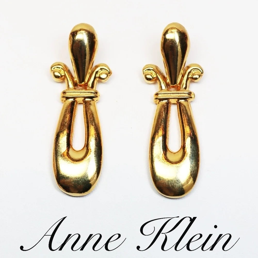 Anne Klein Etruscan Style Doorknocker Earrings
